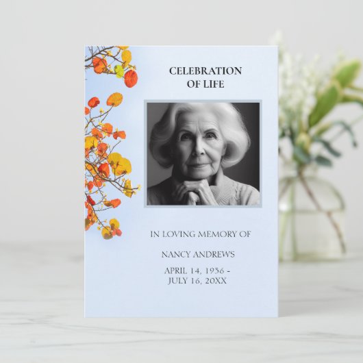 生涯葬儀式お祝い 招待状 (スタンド正面)