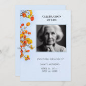 生涯葬儀式お祝い 招待状 (正面/裏面)