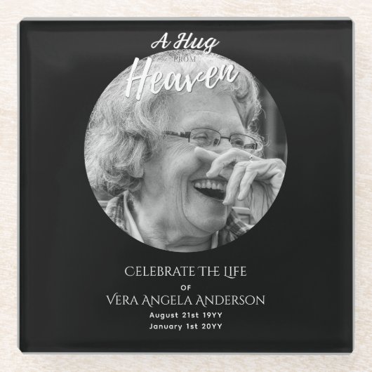 生涯葬式お祝い記念写真展 ガラスコースター (正面)