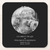 生涯葬式お祝い記念写真展 スクエアペーパーコースター (正面)