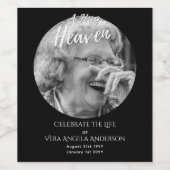 生涯葬式お祝い記念写真展 ワインラベル (シングルラベル)