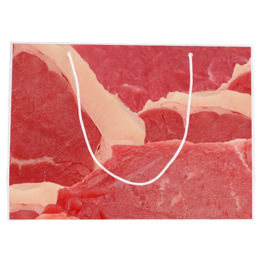 生牛肉の柄 ラージペーパーバッグ (裏面)