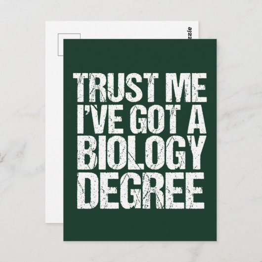 生物おもしろい学専攻の卒業緑生物学者 ポストカード (正面/裏面)