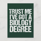 生物おもしろい学専攻の卒業緑生物学者 ポストカード (正面)