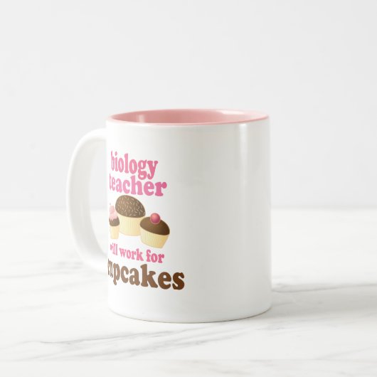 生物の教師の(おもしろいな)ギフト ツートーンマグカップ (正面左)