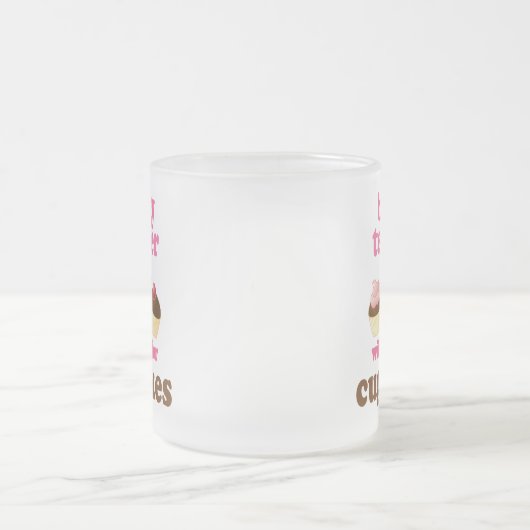 生物の教師の(おもしろいな)ギフト フロストグラスマグカップ (中央)