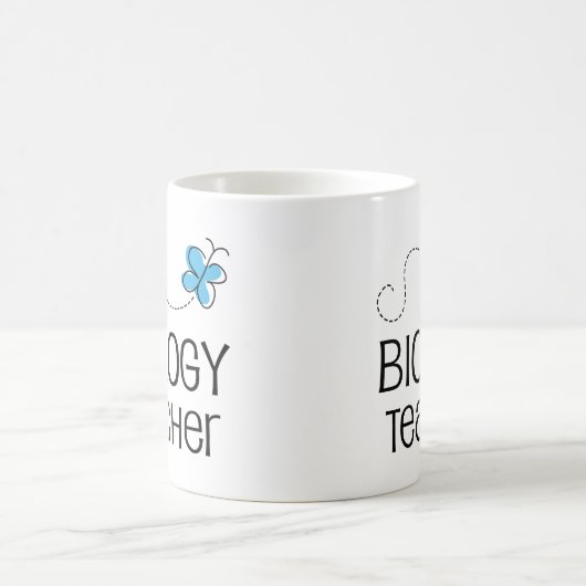 生物の教師(蝶)のためのギフトのアイディア コーヒーマグカップ (中央)