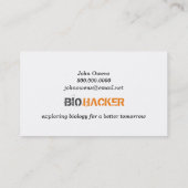 生物ハッカーの名刺 名刺 (裏面)