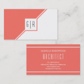 生物モダンの幾何学モノグラム 名刺 (正面/裏面)