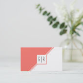 生物モダンの幾何学モノグラム 名刺 (スタンド正面)