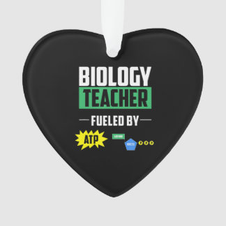 生物先生化学おもしろい男性女性先生 オーナメント