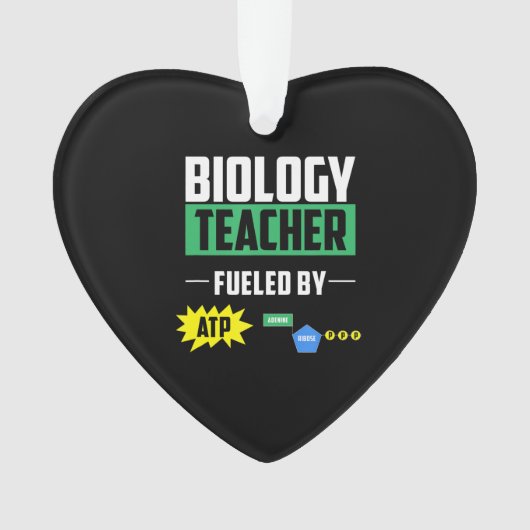 生物先生化学おもしろい男性女性先生 オーナメント (正面)