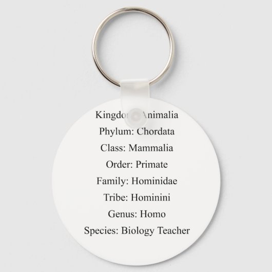 生物分類 – 生物学先生 キーホルダー (正面)