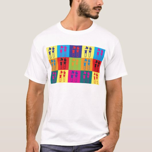 生物化学のポップアート Tシャツ (正面)