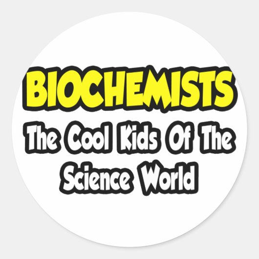 生物化学家…科学クール界の子供たち ラウンドシール (正面)