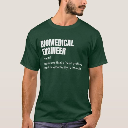 生物医学エンジニアの仕事の定義Tシャツ Tシャツ (正面)