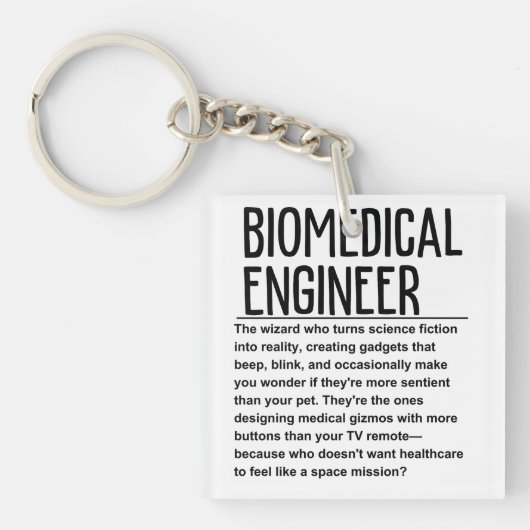 生物医学技術者 キーホルダー (正面)