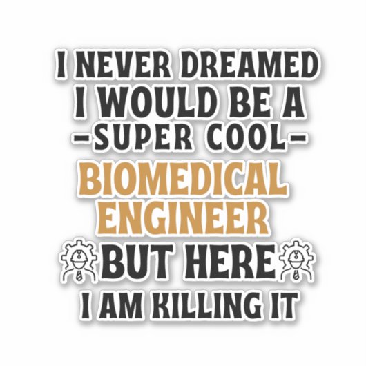 生物医学技術者 シール (正面)