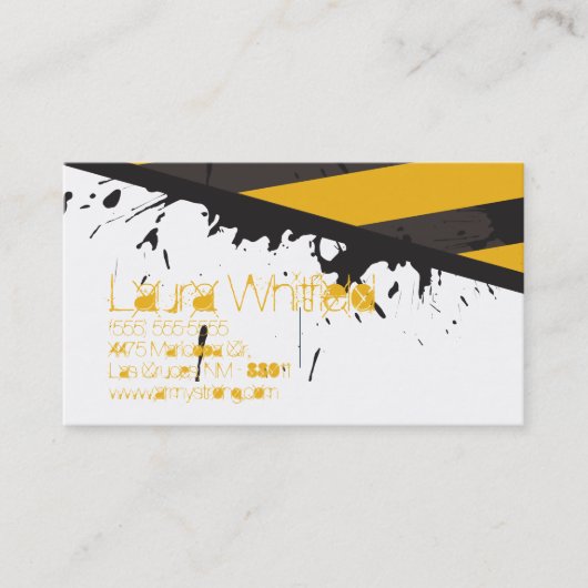 生物危険の注意テープ犯罪現場の名刺 名刺 (正面)