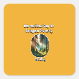 生物国際的多様性の日 スクエアシール
