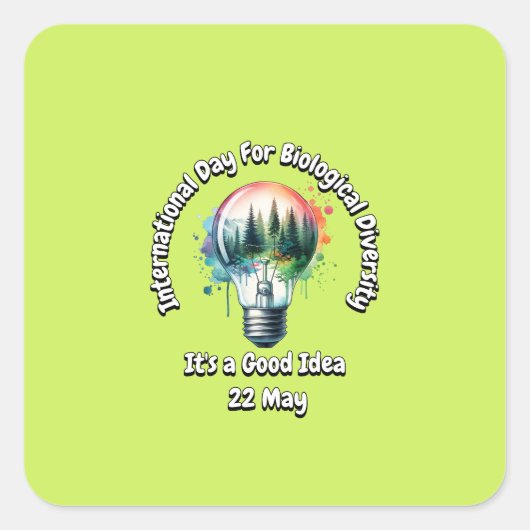 生物国際的多様性の日 スクエアシール (正面)
