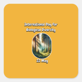 生物国際的多様性の日 スクエアシール