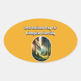 生物国際的多様性の日 楕円形シール