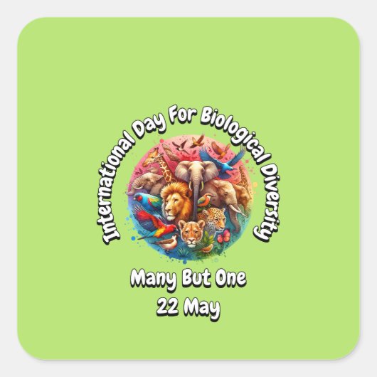 生物国際的多様性の日： 5月22日 スクエアシール (正面)
