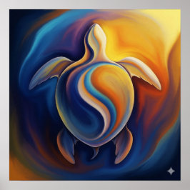 生物多様体タートルアート ポスター