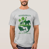 生物多様性調和グレーTシャツ Tシャツ (正面)