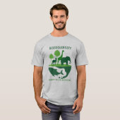 生物多様性調和グレーTシャツ Tシャツ (正面フル)