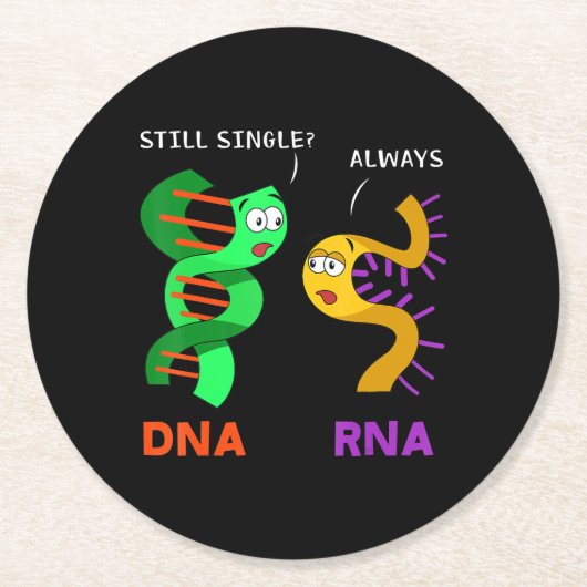 生物学おもしろいプン生物学者先生教授贈与 ラウンドペーパーコースター (正面)