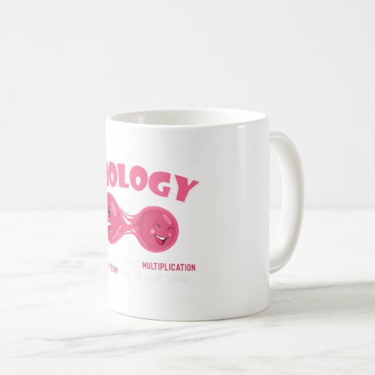 生物学おもしろい生生物学先生細胞科学ビオロ コーヒーマグカップ (正面右)