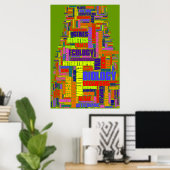 生物学がNo.1グリーンを鮮やか悩む ポスター (ホームオフィス)