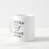 生物学それはあなたの上に成長 コーヒーマグカップ (正面左)