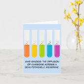 生物学と化学の先生：科学は素晴らし カード (黄色い花)