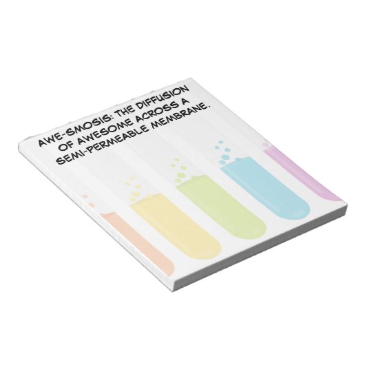 生物学と化学の先生：科学は素晴らし ノートパッド (アングル)