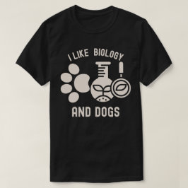 生物学と犬が好きな生物学専攻の人へ Tシャツ