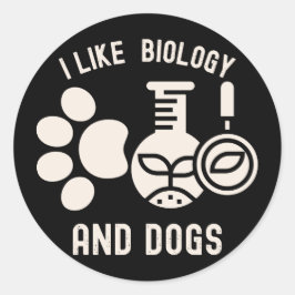 生物学と犬が好き、生物学の学生 ラウンドシール