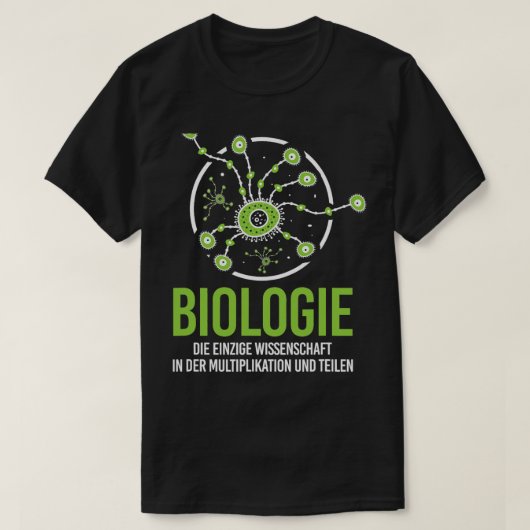 生物学のみ科学の乗算パート生物学専攻 Tシャツ (デザイン正面)