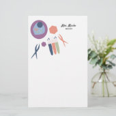 生物学のクラスのセルのスクリプト名 便箋 (スタンド正面)