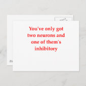 生物学のジョーク ポストカード (正面/裏面)