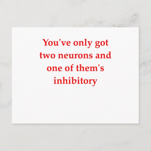 生物学のジョーク ポストカード (正面)