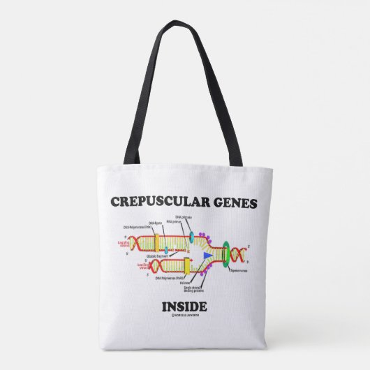 生物学のユーモアの中の神経細胞性ギーク トートバッグ (裏面)