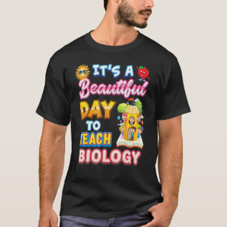 生物学の先生の背中を教える美しい日 Tシャツ