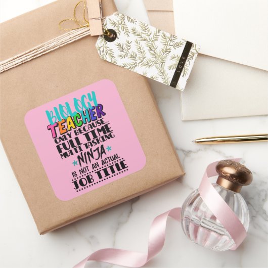 生物学の先生はフルタイムの場合のみ数々の スクエアシール (ギフト)