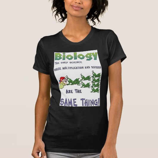 生物学の冗談の乗法部 Tシャツ (正面)