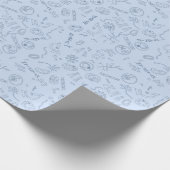 生物学の図デザインブルーの青 ラッピングペーパー (角)