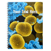 生物学の微生物学の抽象芸術のノートのテンプレート ノートブック (正面)