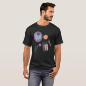 生物学の授業 細胞実験 ブラックTシャツ Tシャツ (正面フル)